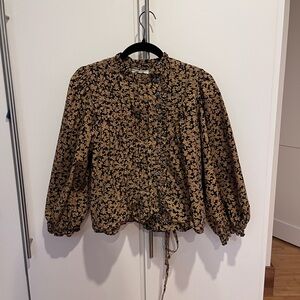 Floral Puff Sleeve Blouse